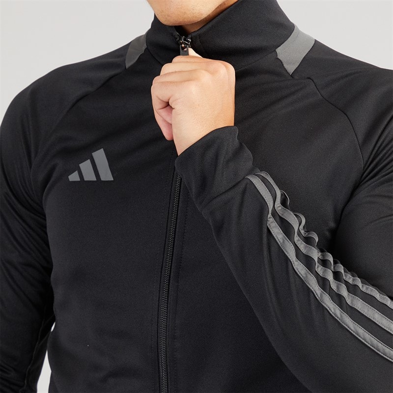 adidas Mens Aeroready Sereno Cut 3-Stripes Track Jacket Black/Grey Six - Image 5