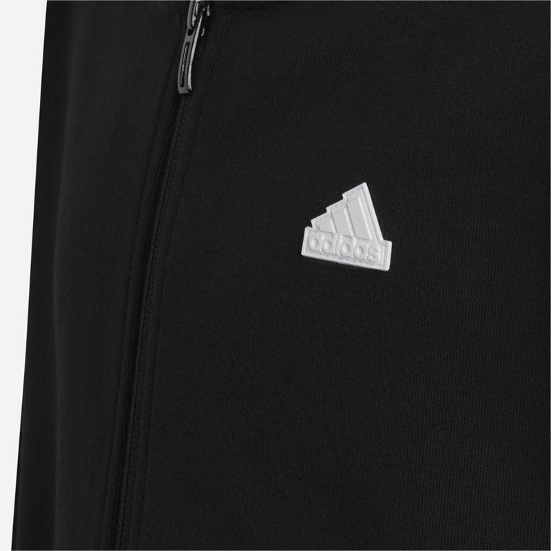 adidas Junior Future Icons 3 Stripes Full Zip Hoodie Black/White - Image 5