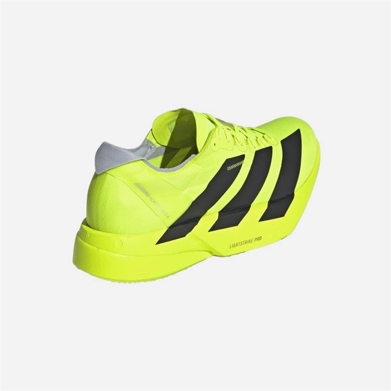adidas Mens Adizero Adios Pro 4 Neutral Running Shoes Lucid Lemon/Core Black/Halo Silver - Image 3