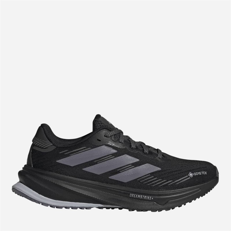 adidas Womens Supernova Rise Gore-Tex Waterproof Neutral Running Shoes Core Black/Preloved Violet/Carbon