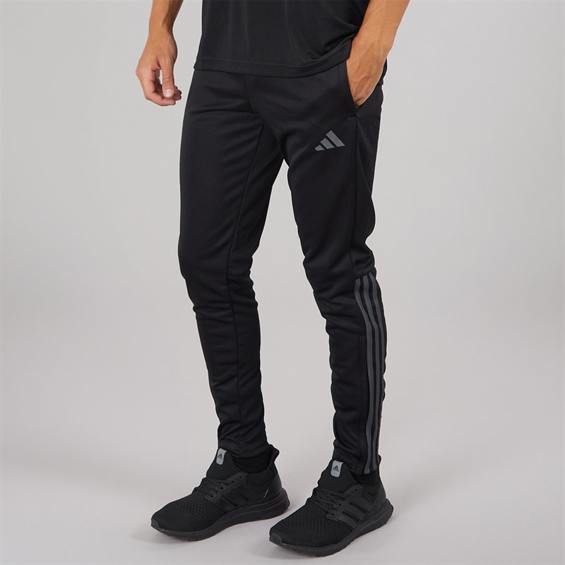adidas Mens Aeroready Sereno Cut 3-Stripes Tapered Track Pants Black/Grey Six - Image 1