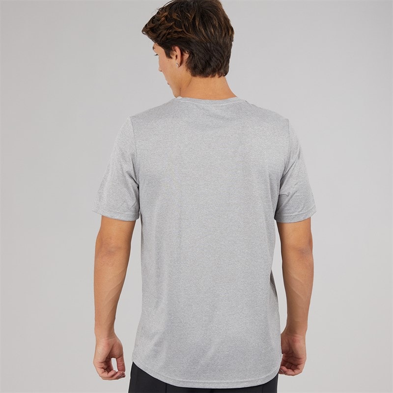 adidas Mens Pregame T-Shirt Medium Grey Heather/Black - Image 2