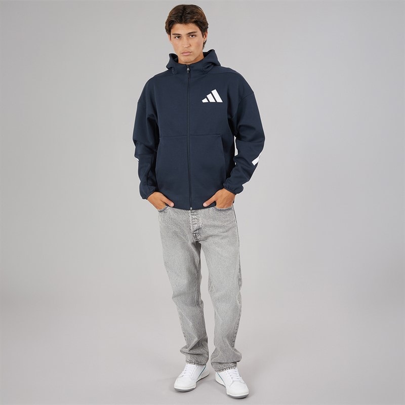 adidas Mens Z.N.E. Full Zip Hoodie Aurora Ink - Image 3