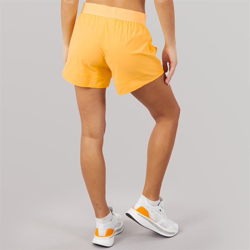 adidas Womens Pacer Workout Flex Woven Shorts Semi Ice Tangerine - Image 2