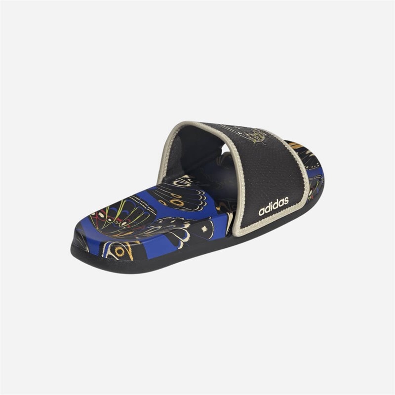 adidas Womens adidas X Farm Rio Adilette Comfort Sliders Core Black/Core Black/Core Black - Image 3