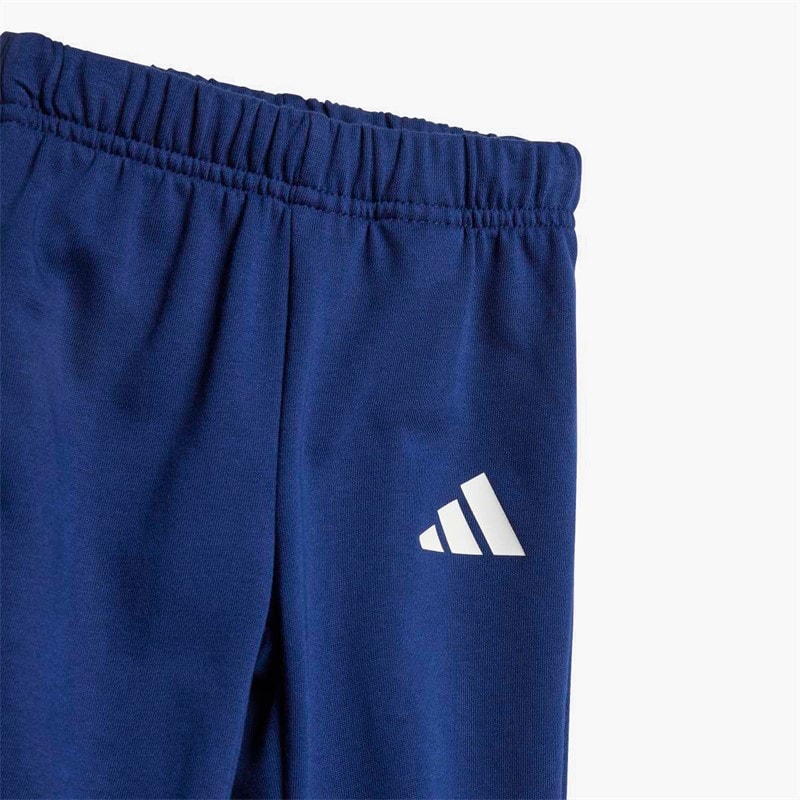 adidas Infant Boys Essentials Sweatshirt And Joggers Set Glow Blue/White - Image 3