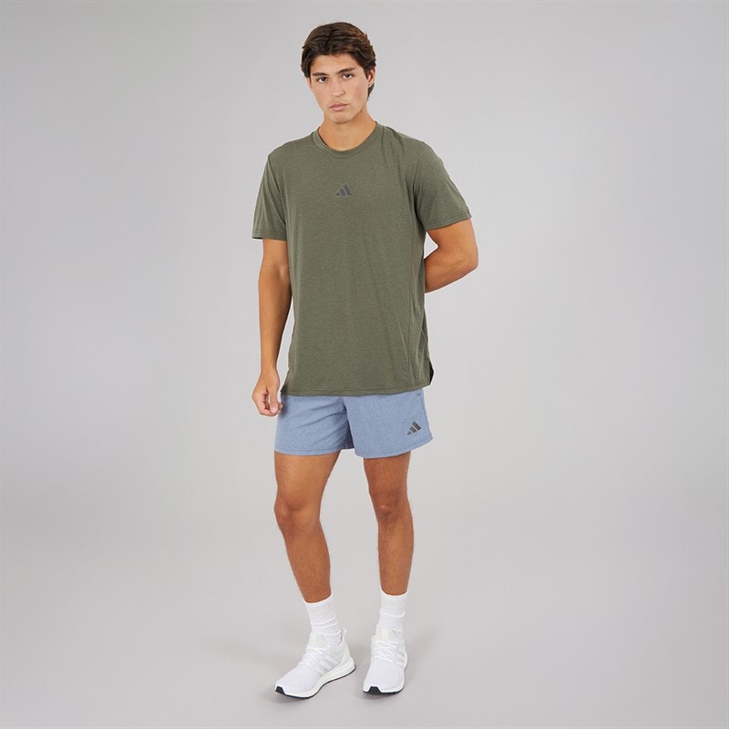 adidas Mens Designed For Training Workout T-Shirt Night Cargo - Image 4