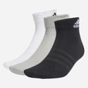 adidas Sportswear Thin And Light Three Pack Ankle Socks Medium Grey Heather/White/Black