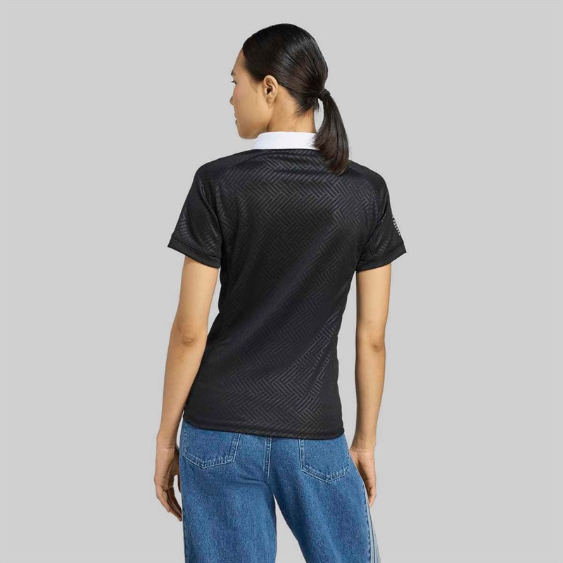 adidas Womens NZ RWC New Zealand Black Ferns 2025 Rugby World Cup Home Jersey All Black - Image 2