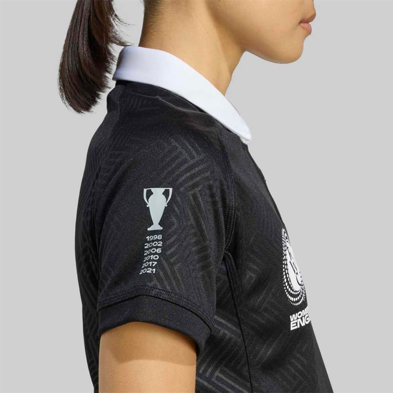adidas Womens NZ RWC New Zealand Black Ferns 2025 Rugby World Cup Home Jersey All Black - Image 5