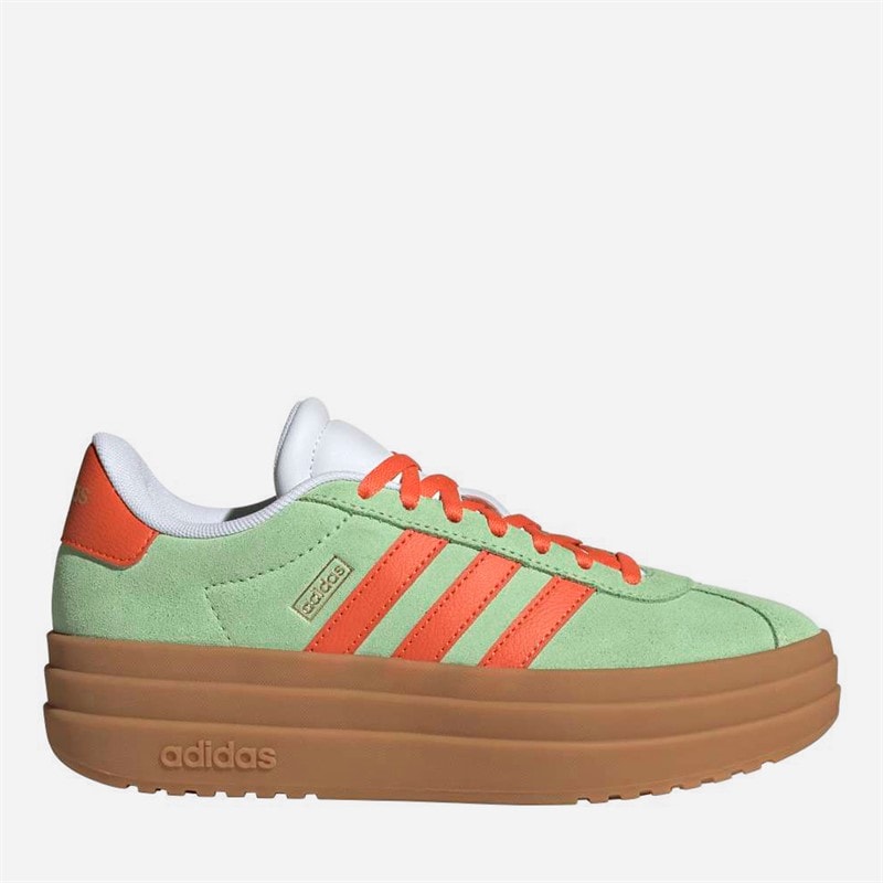 adidas Junior VL Court Bold Trainers Semi Green Spark/Semi Impact Orange/Cloud White