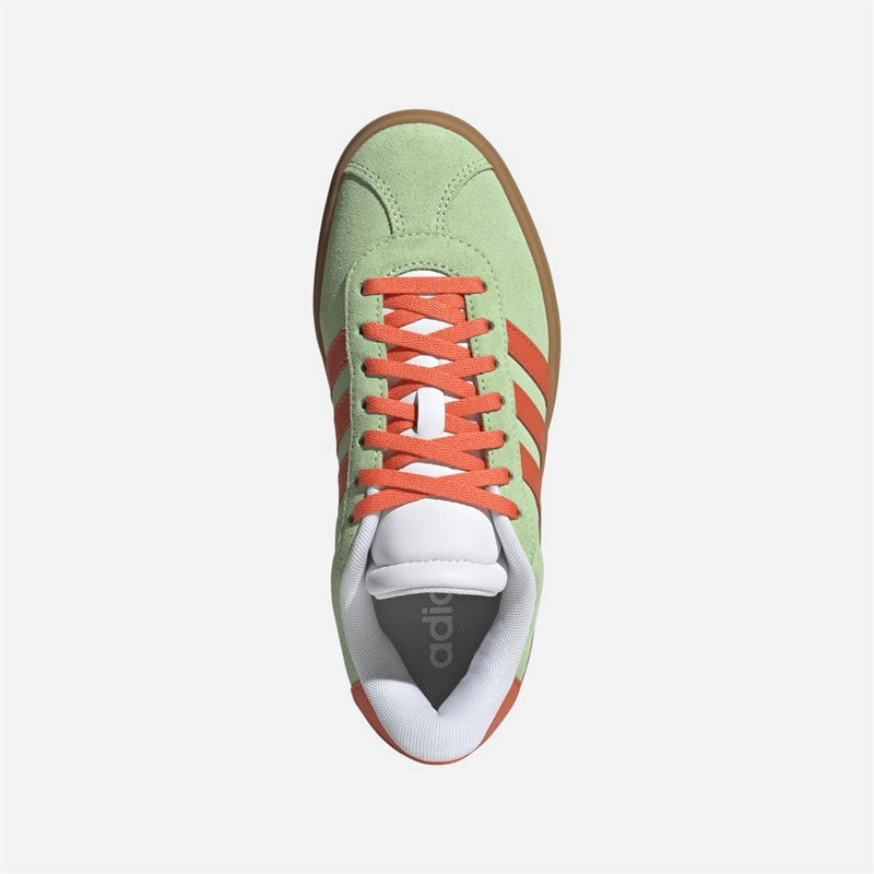 adidas Junior VL Court Bold Trainers Semi Green Spark/Semi Impact Orange/Cloud White - Image 4