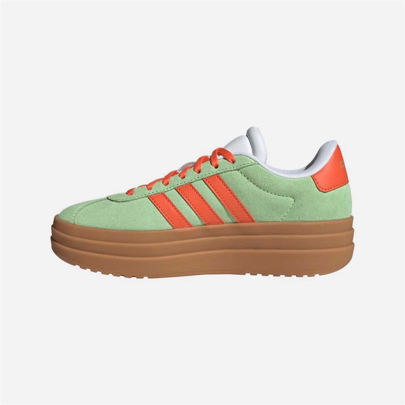 adidas Junior VL Court Bold Trainers Semi Green Spark/Semi Impact Orange/Cloud White - Image 5