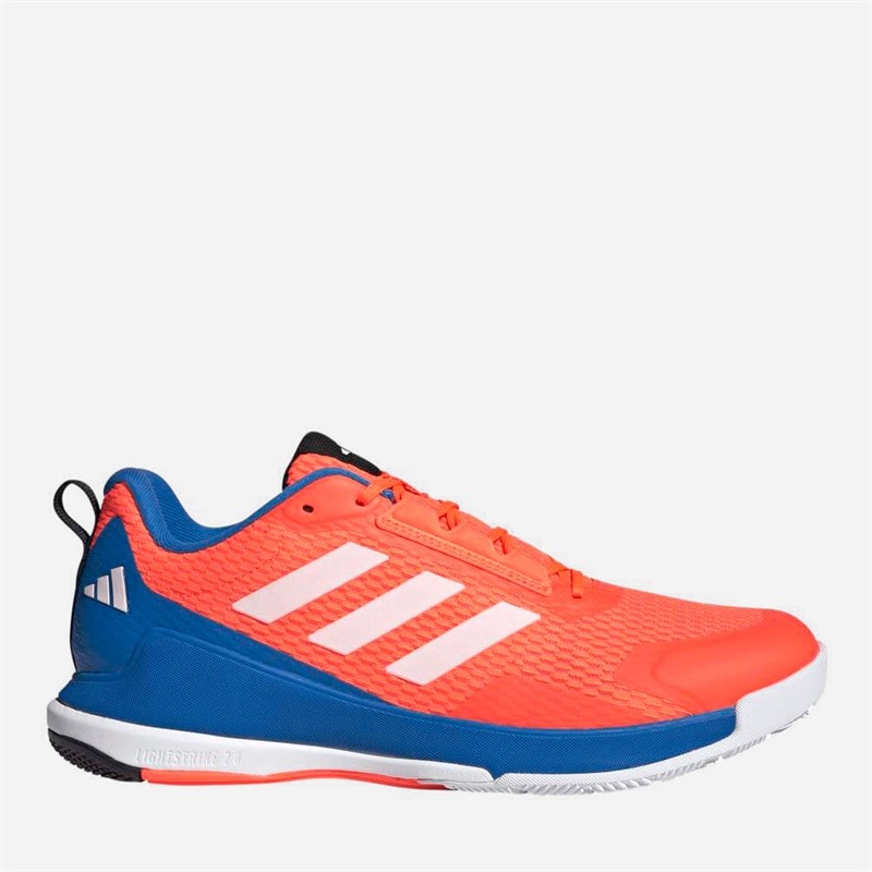 adidas Mens Novaflight 6 Indoor Court Shoes Team Solar Orange/Zero Metalic/Bright Royal