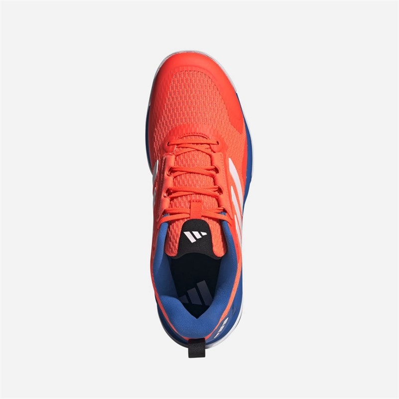 adidas Mens Novaflight 6 Indoor Court Shoes Team Solar Orange/Zero Metalic/Bright Royal - Image 4