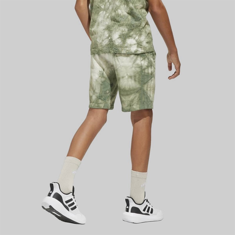 adidas Junior Boys All SZN All Over Print Shorts Olive Strata/Olive Strata - Image 3