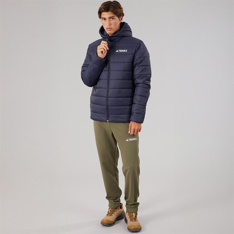 adidas Mens Terrex Multi Essentials Climawarm Insulated Hooded Jacket Legend Ink - Image 4