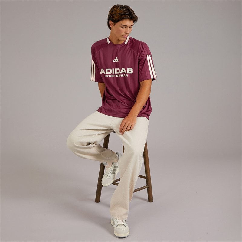 adidas Mens House Of Tiro Nations Pack T-Shirt Victory Crimson/Putty Mauve - Image 4