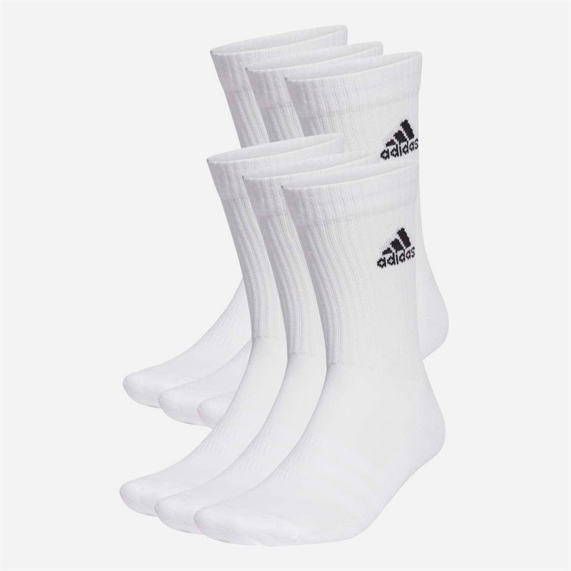 adidas Sportswear Cushioned Six Pack Crew Socks White/Black