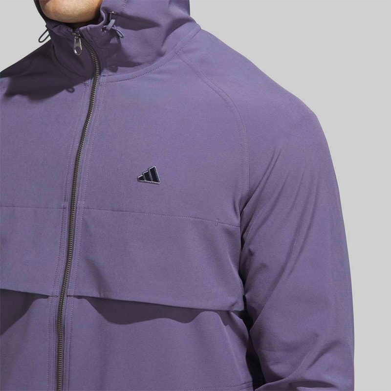 adidas Mens Go To Full Zip Golf Windbreaker Preloved Violet - Image 5