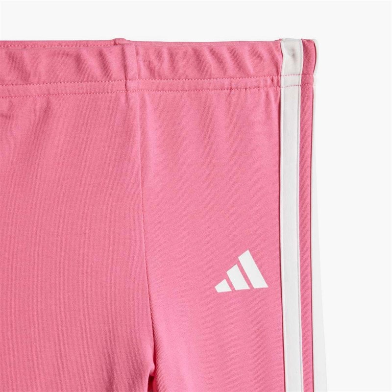 adidas Infant Girls Seasonal Essentials Tiberio 3 Stripes Hoodie And Leggings Set Clear Pink/Pink Fusion/White - Image 3