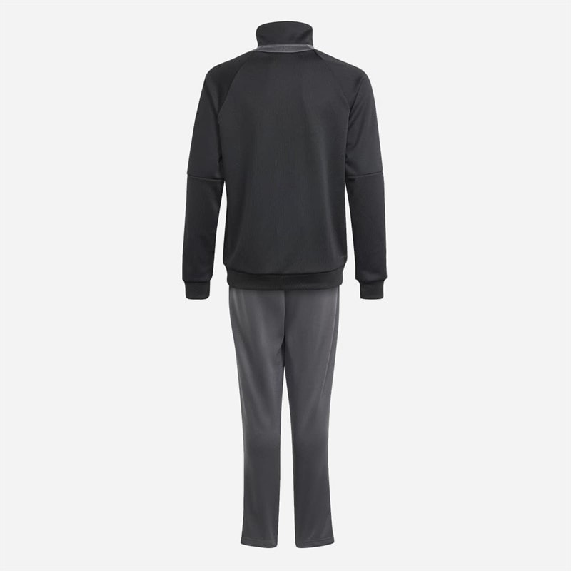 adidas Junior Boys Sereno Tracksuit Black/Grey Six - Image 2