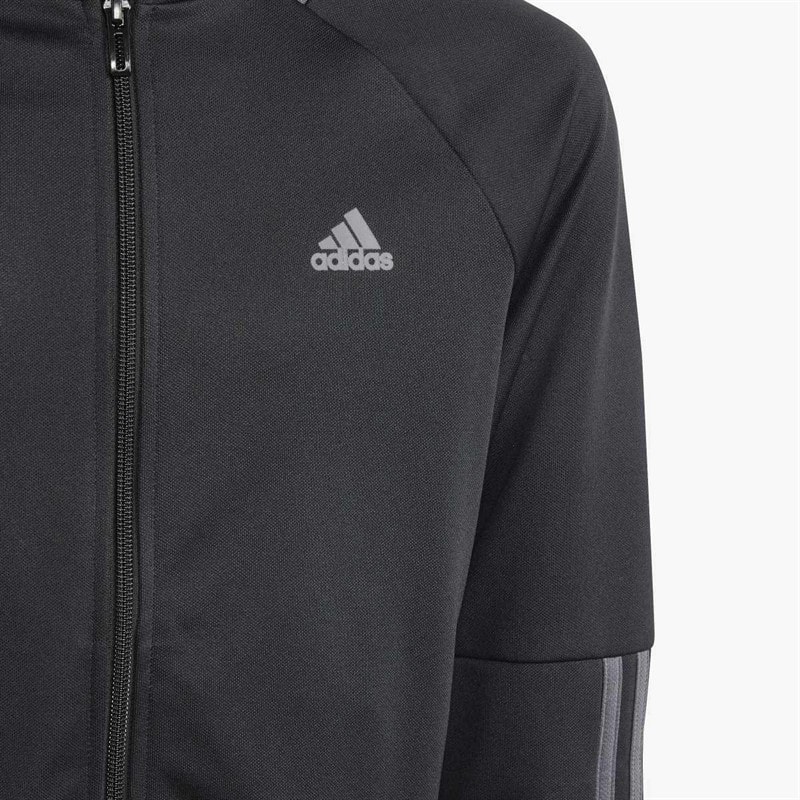 adidas Junior Boys Sereno Tracksuit Black/Grey Six - Image 3