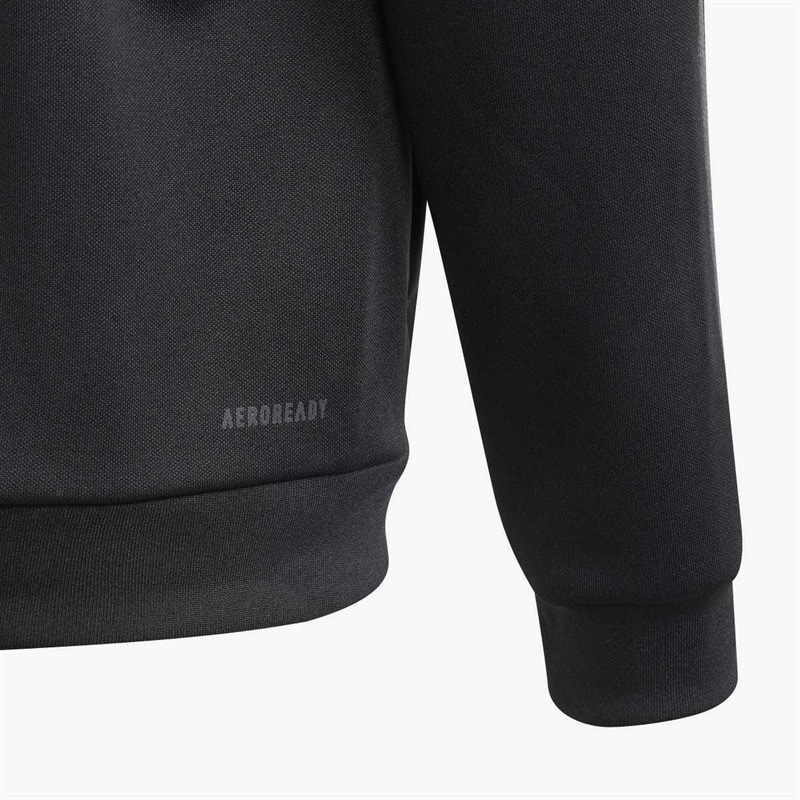 adidas Junior Boys Sereno Tracksuit Black/Grey Six - Image 4