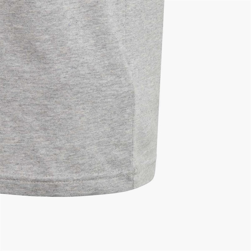 adidas Junior Boys Essentials Small Logo T-Shirt Medium Grey Heather/White - Image 5