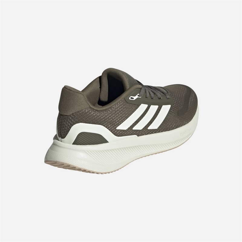 adidas Womens Runfalcon 5 Neutral Running Shoes Olive Strata/Ivory/Cloud White - Image 3