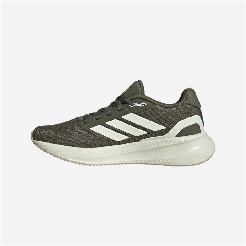 adidas Womens Runfalcon 5 Neutral Running Shoes Olive Strata/Ivory/Cloud White - Image 5