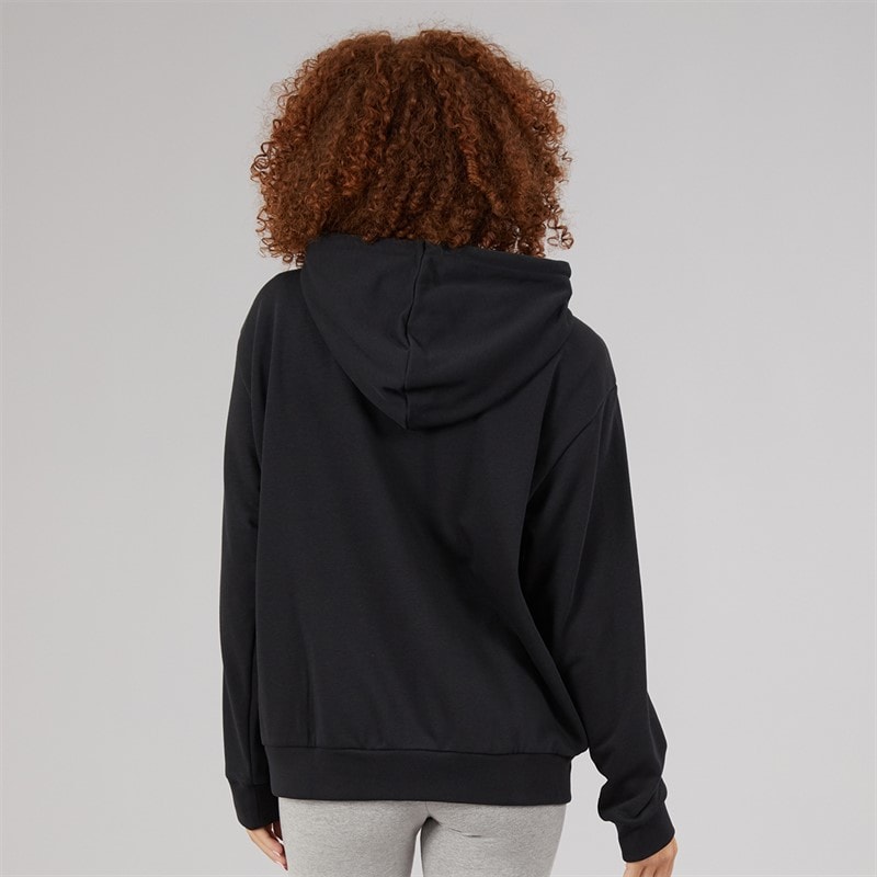 adidas Womens Essentials Colour Pop Full Zip Hoodie Black - Image 2