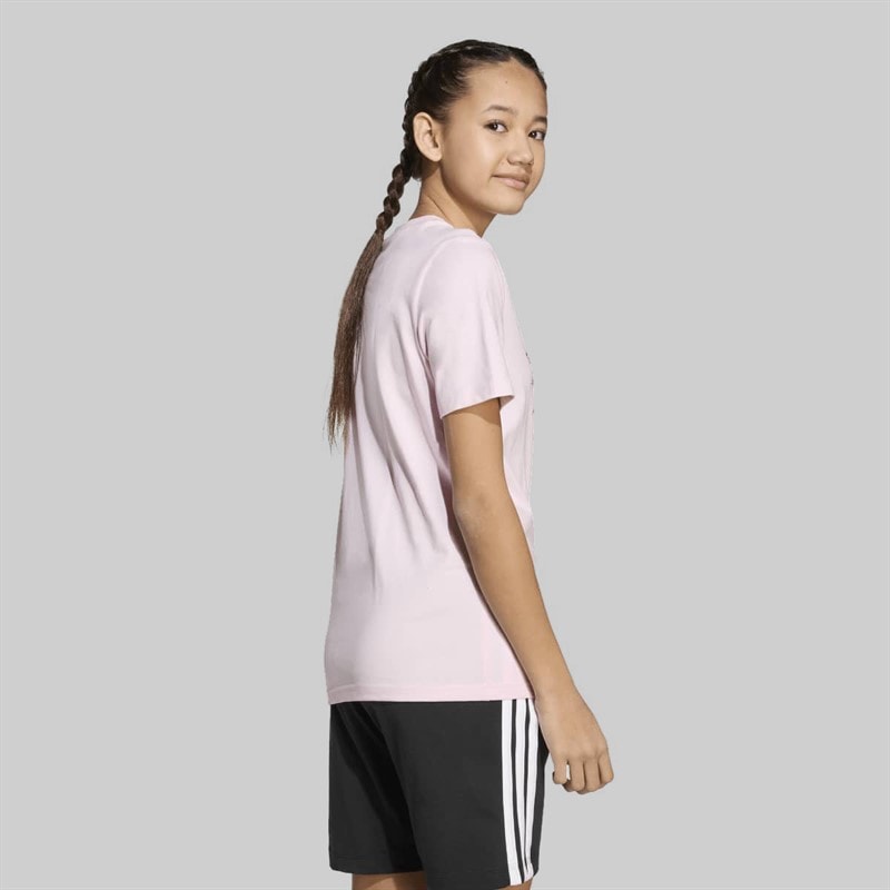 adidas Junior Girls Winter Sports Graphic T-Shirt Clear Pink - Image 2