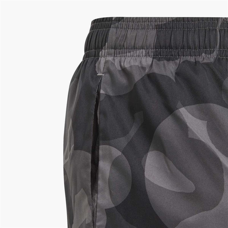 adidas Junior Girls Essentials Aeroready Seasonal Print Shorts Black/Carbon/Grey Six/Grey Five - Image 4