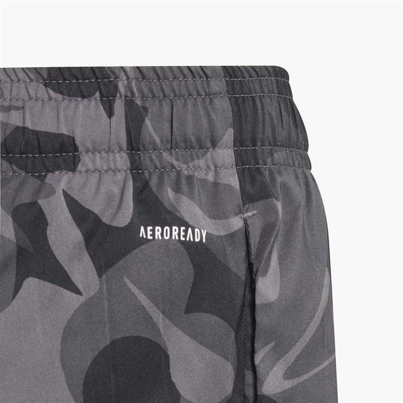 adidas Junior Girls Essentials Aeroready Seasonal Print Shorts Black/Carbon/Grey Six/Grey Five - Image 5