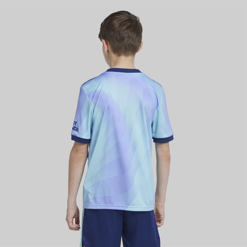 adidas Junior Boys AFC Arsenal FC 24/25 Third Jersey Clear Aqua/Light Flash Purple - Image 2