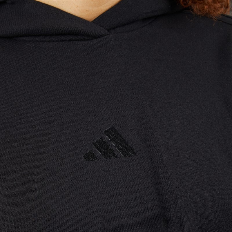 adidas Womens All SZN 3-Stripes Hoodie Black - Image 3