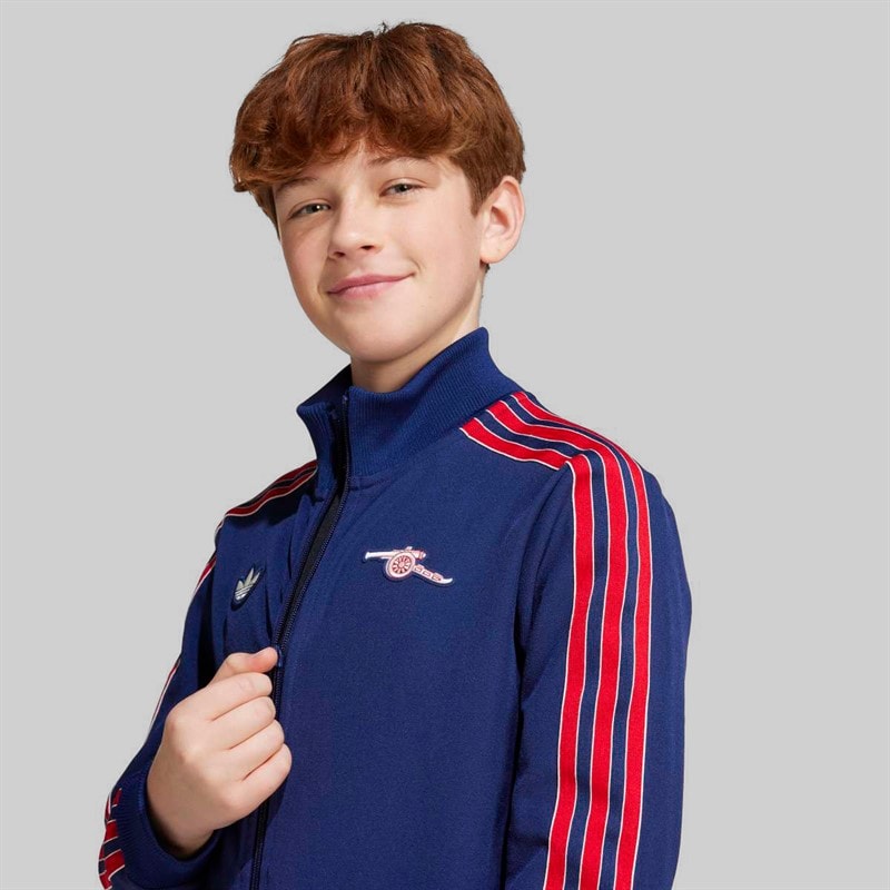 adidas Junior Boys AFC Arsenal FC Terrace Icons Track Top Night Sky - Image 3