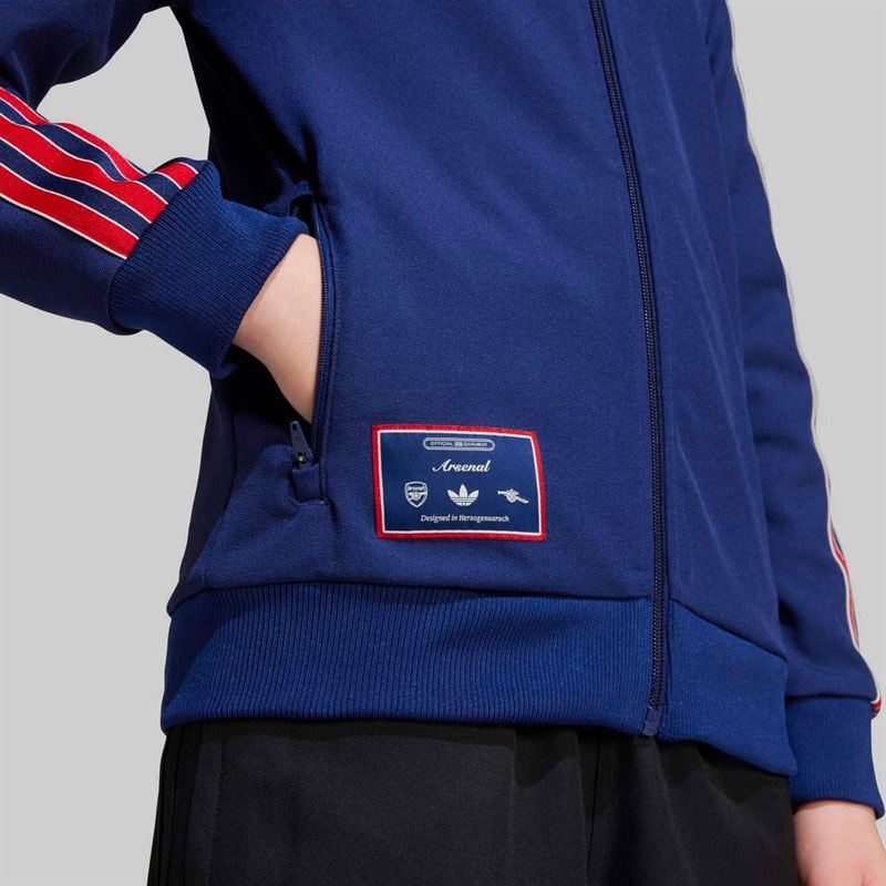 adidas Junior Boys AFC Arsenal FC Terrace Icons Track Top Night Sky - Image 4