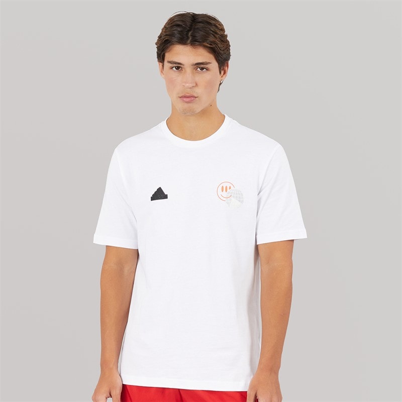 adidas Mens House Of Tiro Summer Graphic T-Shirt White - Image 2