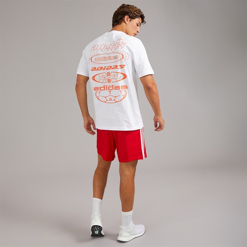 adidas Mens House Of Tiro Summer Graphic T-Shirt White - Image 4