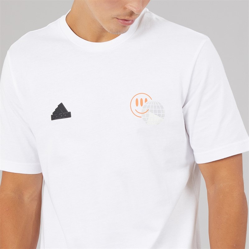adidas Mens House Of Tiro Summer Graphic T-Shirt White - Image 5