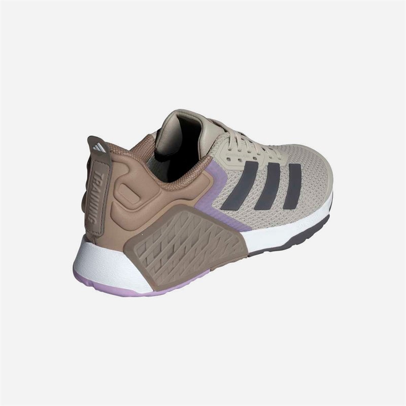 adidas Womens Dropset 3 Training Shoes Beige/Grey Strata/Powder Plum - Image 3