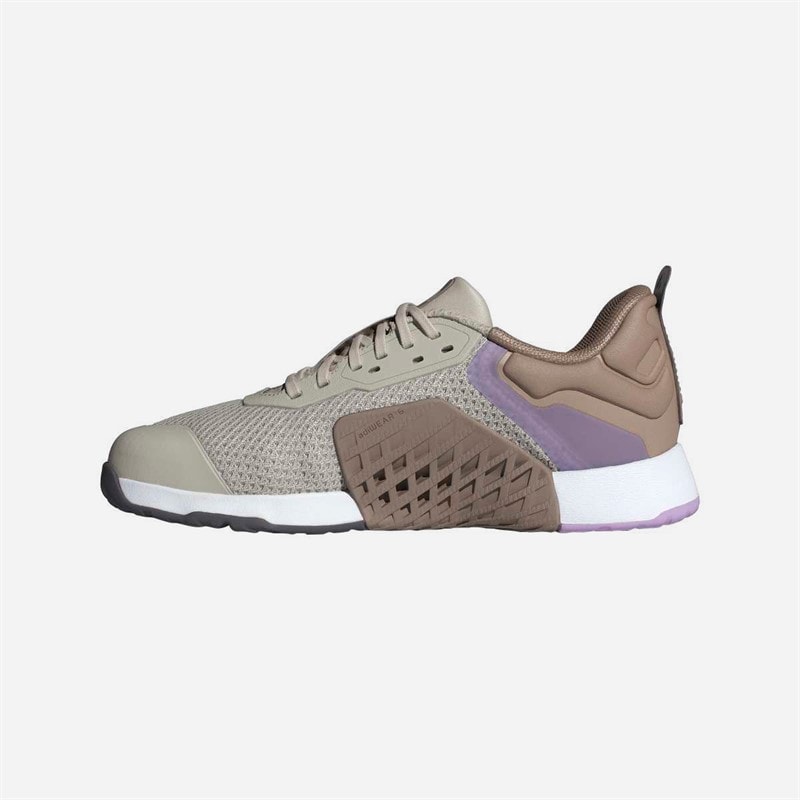 adidas Womens Dropset 3 Training Shoes Beige/Grey Strata/Powder Plum - Image 5