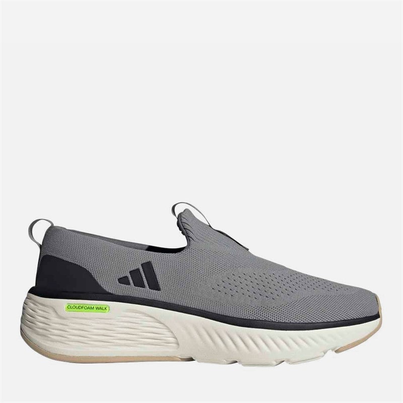 adidas Mens Cloudfoam Go Lounger Slip On Trainers Grey Three/Core Black/Off White - Image 1