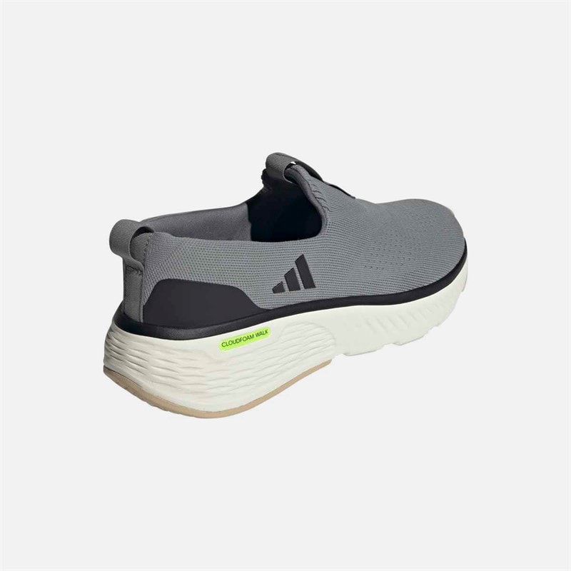 adidas Mens Cloudfoam Go Lounger Slip On Trainers Grey Three/Core Black/Off White - Image 3