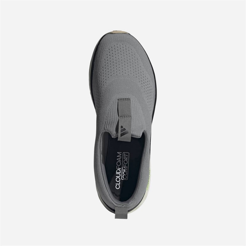 adidas Mens Cloudfoam Go Lounger Slip On Trainers Grey Three/Core Black/Off White - Image 4