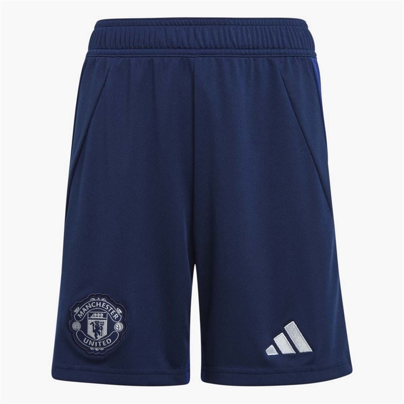 adidas Junior Boys MUFC Manchester United 24/2 Away Shorts Night Indigo - Image 5