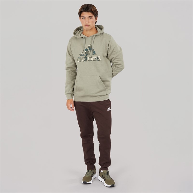 adidas Mens Essentials Tapered Fleece Joggers Shadow Brown - Image 4