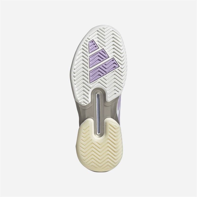 adidas Womens Adizero Ubersonic 5 Tennis Shoes Cloud White/Powder Plum/Aurora Plum - Image 2